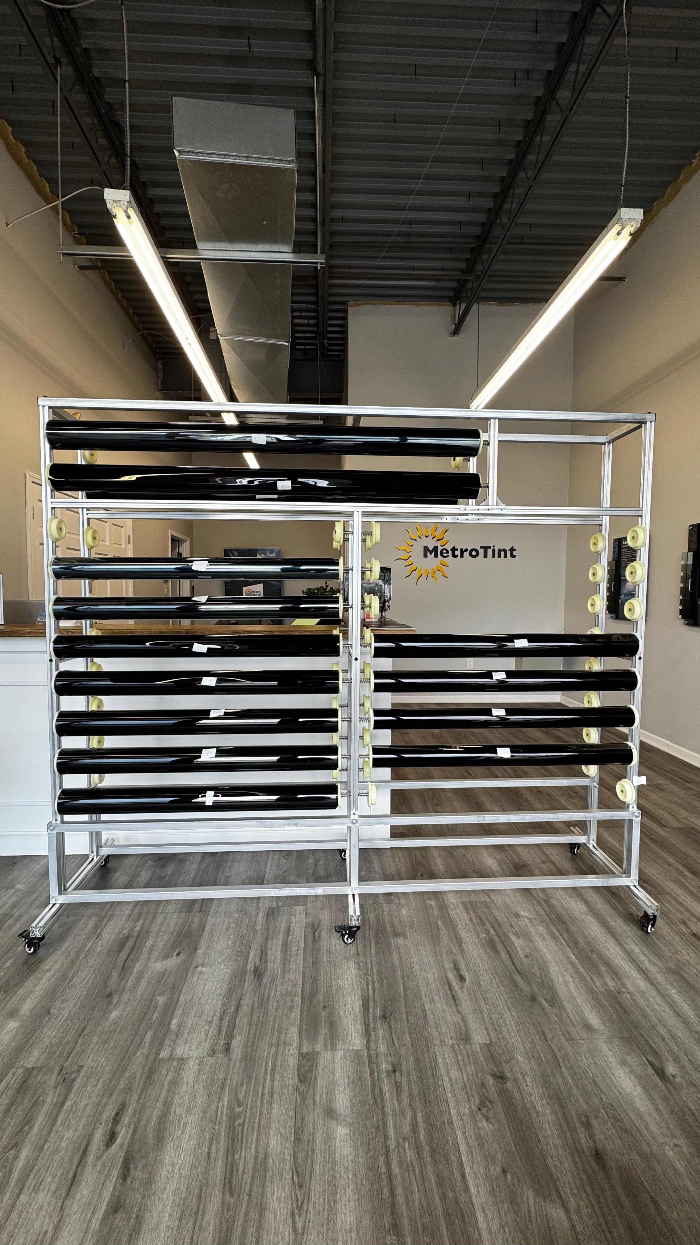 Film Tower™ | Professional Window Film Storage Rack & Organizer